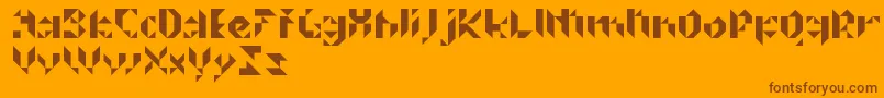 PrismakersRegular Font – Brown Fonts on Orange Background