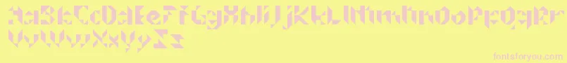 PrismakersRegular Font – Pink Fonts on Yellow Background