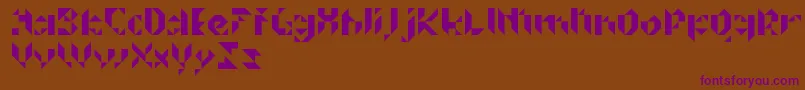 PrismakersRegular Font – Purple Fonts on Brown Background