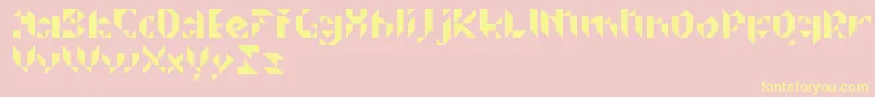 PrismakersRegular Font – Yellow Fonts on Pink Background