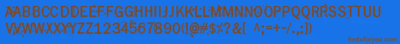 GrasshopperZ Font – Brown Fonts on Blue Background