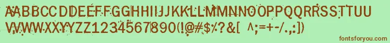 GrasshopperZ Font – Brown Fonts on Green Background