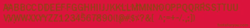 GrasshopperZ Font – Brown Fonts on Red Background