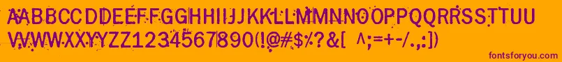 GrasshopperZ Font – Purple Fonts on Orange Background