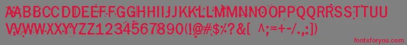 GrasshopperZ Font – Red Fonts on Gray Background