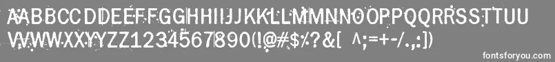 GrasshopperZ Font – White Fonts on Gray Background