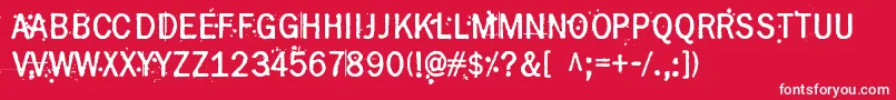 GrasshopperZ Font – White Fonts on Red Background
