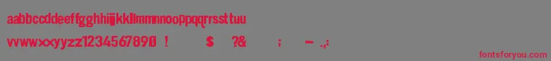 Dirt2 Stickler Font – Red Fonts on Gray Background