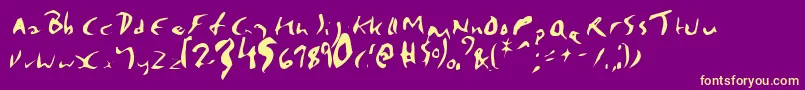 Enp Font – Yellow Fonts on Purple Background