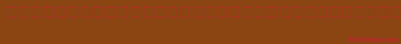 フォントWindsorBold – 赤い文字が茶色の背景にあります。