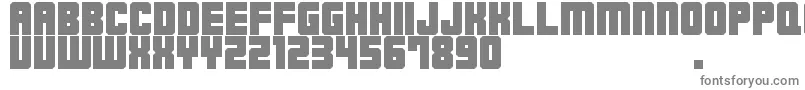フォントM23 – 白い背景に灰色の文字