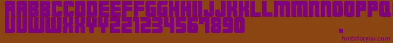 M23 Font – Purple Fonts on Brown Background