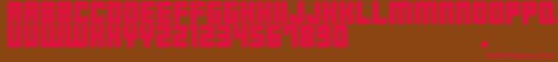 M23 Font – Red Fonts on Brown Background