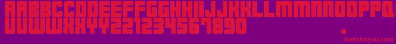 M23 Font – Red Fonts on Purple Background