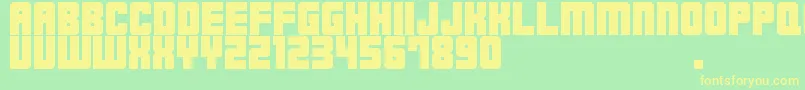 M23 Font – Yellow Fonts on Green Background