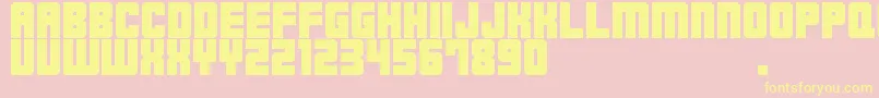 M23 Font – Yellow Fonts on Pink Background