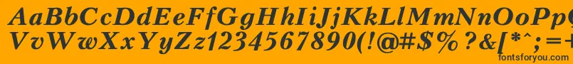 KudriashovBoldItalic Font – Black Fonts on Orange Background