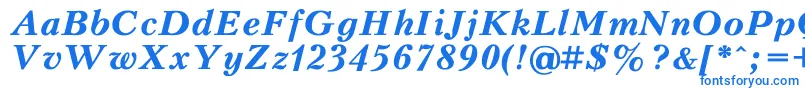 KudriashovBoldItalic Font – Blue Fonts on White Background