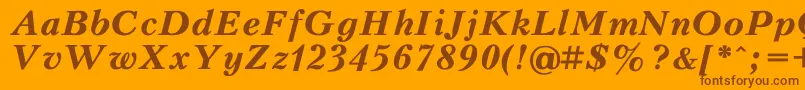 KudriashovBoldItalic Font – Brown Fonts on Orange Background