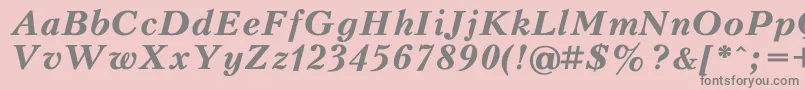 KudriashovBoldItalic Font – Gray Fonts on Pink Background