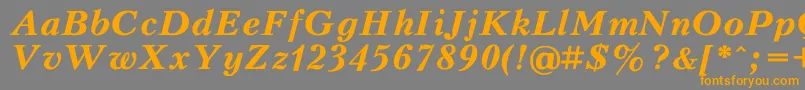 KudriashovBoldItalic Font – Orange Fonts on Gray Background
