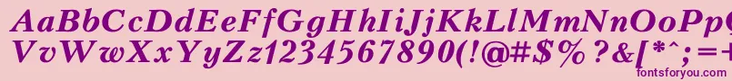 KudriashovBoldItalic Font – Purple Fonts on Pink Background
