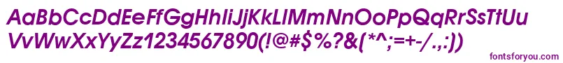 AvignonDemiitalic Font – Purple Fonts on White Background