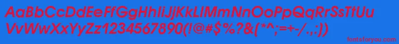 AvignonDemiitalic Font – Red Fonts on Blue Background