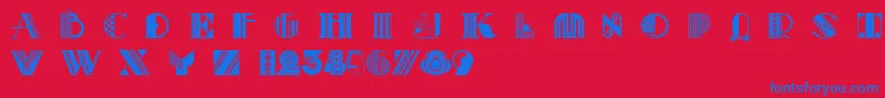フォントPastiche – 赤い背景に青い文字