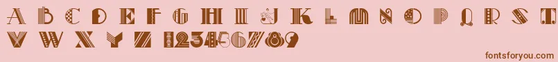 フォントPastiche – ピンクの背景に茶色のフォント
