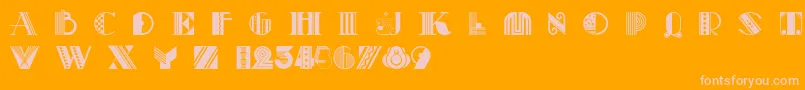 フォントPastiche – オレンジの背景にピンクのフォント