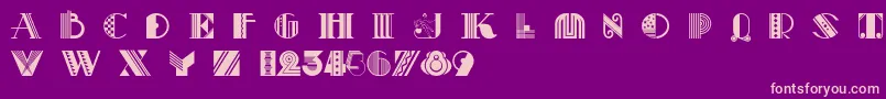 Pastiche-fontti – vaaleanpunaiset fontit violetilla taustalla