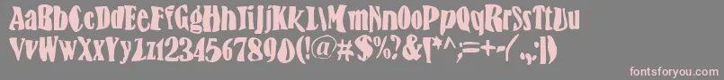 BnFisheye Font – Pink Fonts on Gray Background