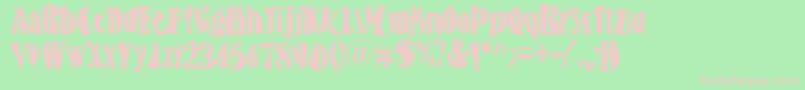 BnFisheye Font – Pink Fonts on Green Background