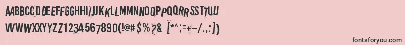 Ripoff Font – Black Fonts on Pink Background