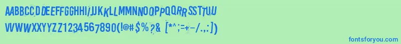 Lisätietoja Ripoff-fontista Ripoff-fontti – siniset fontit vihreällä taustalla