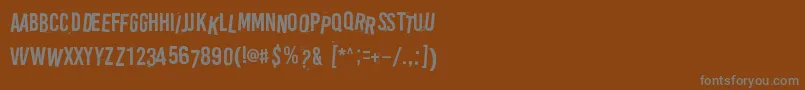Ripoff Font – Gray Fonts on Brown Background