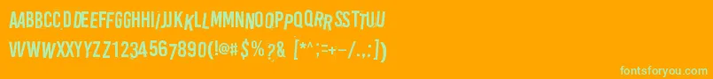Ripoff Font – Green Fonts on Orange Background