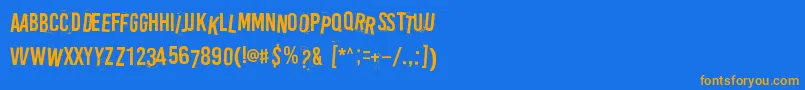 Ripoff Font – Orange Fonts on Blue Background