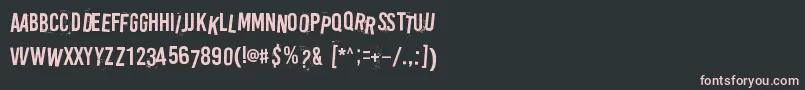 Ripoff Font – Pink Fonts on Black Background