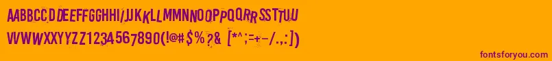 Подробнее о шрифте Ripoff Шрифт Ripoff – фиолетовые шрифты на оранжевом фоне