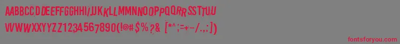Ripoff Font – Red Fonts on Gray Background
