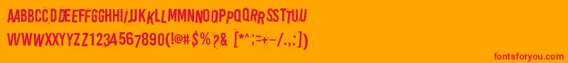 フォントRipoff – オレンジの背景に赤い文字
