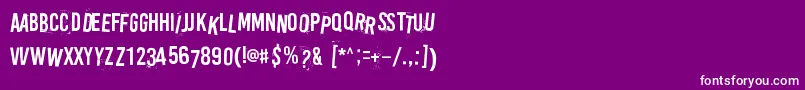 Ripoff-Schriftart – Weiße Schriften auf violettem Hintergrund