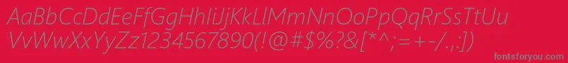 Weblysleekuili Font – Gray Fonts on Red Background