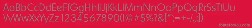 OrnitonsserialXlightRegular Font – Gray Fonts on Red Background