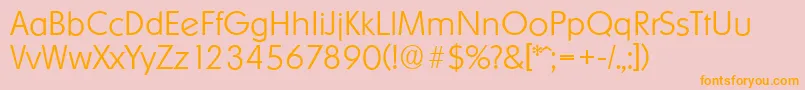 OrnitonsserialXlightRegular Font – Orange Fonts on Pink Background