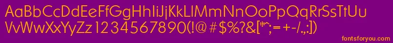 OrnitonsserialXlightRegular Font – Orange Fonts on Purple Background