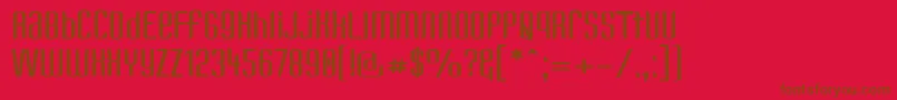 KandideUnicaseWide Font – Brown Fonts on Red Background
