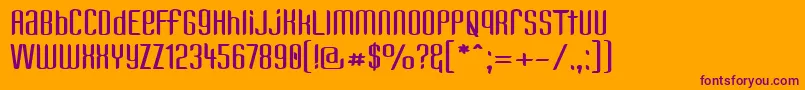 KandideUnicaseWide Font – Purple Fonts on Orange Background